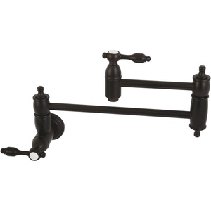 image:imageKingston Brass KS3103TAL Wall Mount Pot Filler Kitchen Faucet Antique BrassOil Rubbed Bronze