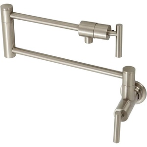 image:imageKingston Brass KS4100CML Manhattan Wall Mount Pot Filler Matte BlackBrushed Nickel