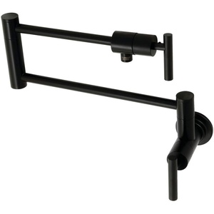 image:imageKingston Brass KS4100CML Manhattan Wall Mount Pot Filler Matte BlackMatte Black