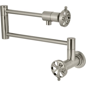 image:imageKingston Brass KS4106RX Belknap Wall Mount Pot Filler Polished NickelBrushed Nickel