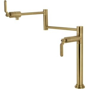 image:imageKingston Brass KS4708KL Whitaker Deck Mount Pot Filler Faucet Brushed NickelBrushed Brass