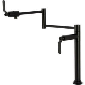 image:imageKingston Brass KS4708KL Whitaker Deck Mount Pot Filler Faucet Brushed NickelMatte Black