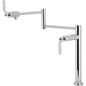 image:imageKingston Brass KS4708KL Whitaker Deck Mount Pot Filler Faucet Brushed NickelPolished Chrome