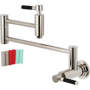 image:imageKingston Brass KS8100DKL Kaiser Pot Filler Matte Black 20 x 263 x 263Polished Nickel