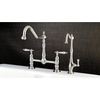 image:imageKingston Brass KS1178AL Heritage 8Inch Kitchen Faucet Without Sprayer Brushed NickelBrushed Nickel