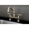 image:imageKingston Brass KS1178AL Heritage 8Inch Kitchen Faucet Without Sprayer Brushed NickelPolished Brass