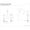 image:imageKingston Brass KS1178AX Heritage 8Inch Kitchen Faucet Without Sprayer Brushed Nickel 13 x 8 x 213Oil Rubbed Bronze