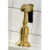 image:imageKingston Brass KS1271AXBS Heritage Kitchen Faucet with Brass Sprayer 834Inch Polished ChromeBrushed Nickel