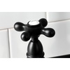 image:imageKingston Brass KS1271AXBS Heritage Kitchen Faucet with Brass Sprayer 834Inch Polished ChromeMatte Black