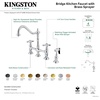 image:imageKingston Brass KS1271AXBS Heritage Kitchen Faucet with Brass Sprayer 834Inch Polished ChromePolished Brass