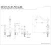 image:imageKingston Brass KS1271TALBS Tudor 8 Inch Center Kitchen Faucet With Brass Sprayer Polished Chrome 834 inch in Spout Reach Polished ChromeBrushed Nickel