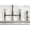 image:imageKingston Brass KS1275PXBS Heritage Bridge Kitchen Faucet with Brass Sprayer Oil Rubbed BronzePolished Brass