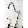 image:imageKingston Brass KS1276ALBS Heritage Bridge Kitchen Faucet Polished Nickel 1388 x 856 x 1313Polished Nickel