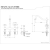 image:imageKingston Brass KS1278TXBS French Country Bridge Kitchen Faucet with Brass Sprayer Brushed NickelBrushed Nickel