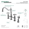 image:imageKingston Brass KS1278TXBS French Country Bridge Kitchen Faucet with Brass Sprayer Brushed NickelPolished Chrome