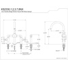 image:imageKingston Brass KS2333NX Hamilton Bridge Kitchen Faucet Antique Brass 1388 x 806 x 1419Antique Brass