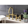 image:imageKingston Brass KS2333NX Hamilton Bridge Kitchen Faucet Antique Brass 1388 x 806 x 1419Brushed Brass