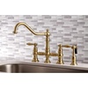 image:imageKingston Brass KS3275ALBS Kitchen Faucet with Side Sprayer Oil Rubbed BronzeBrushed Brass