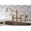 image:imageKingston Brass KS3275ALBS Kitchen Faucet with Side Sprayer Oil Rubbed BronzeBrushed Nickel