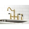 image:imageKingston Brass KS3275PKLBS Duchess Bridge Kitchen Faucet with Brass Sprayer Oil Rubbed BronzeBrushed Brass