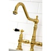 image:imageKingston Brass KS3275PKLBS Duchess Bridge Kitchen Faucet with Brass Sprayer Oil Rubbed BronzeBrushed Brass