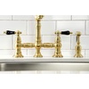 image:imageKingston Brass KS3275PKLBS Duchess Bridge Kitchen Faucet with Brass Sprayer Oil Rubbed BronzeBrushed Brass