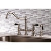 image:imageKingston Brass KS3275PKLBS Duchess Bridge Kitchen Faucet with Brass Sprayer Oil Rubbed BronzeBrushed Nickel