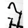 image:imageKingston Brass KS3275PKLBS Duchess Bridge Kitchen Faucet with Brass Sprayer Oil Rubbed BronzeMatte Black