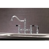 image:imageKingston Brass KS3275PKLBS Duchess Bridge Kitchen Faucet with Brass Sprayer Oil Rubbed BronzePolished Chrome