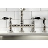 image:imageKingston Brass KS3275PKLBS Duchess Bridge Kitchen Faucet with Brass Sprayer Oil Rubbed BronzePolished Nickel