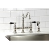 image:imageKingston Brass KS3275PKLBS Duchess Bridge Kitchen Faucet with Brass Sprayer Oil Rubbed BronzePolished Nickel