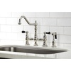 image:imageKingston Brass KS3275PKLBS Duchess Bridge Kitchen Faucet with Brass Sprayer Oil Rubbed BronzePolished Nickel
