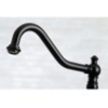 image:imageKingston Brass KS3277AXBS Restoration 8Inch Bridge Kitchen Faucet with Sprayer Brushed BrassMatte Black