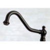 image:imageKingston Brass KS3277AXBS Restoration 8Inch Bridge Kitchen Faucet with Sprayer Brushed BrassMatte Black