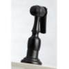 image:imageKingston Brass KS3277AXBS Restoration 8Inch Bridge Kitchen Faucet with Sprayer Brushed BrassMatte Black