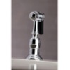 image:imageKingston Brass KS3277AXBS Restoration 8Inch Bridge Kitchen Faucet with Sprayer Brushed BrassMatte Black
