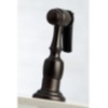 image:imageKingston Brass KS3277AXBS Restoration 8Inch Bridge Kitchen Faucet with Sprayer Brushed BrassOil Rubbed Bronze