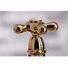 image:imageKingston Brass KS3277AXBS Restoration 8Inch Bridge Kitchen Faucet with Sprayer Brushed BrassPolished Brass