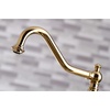 image:imageKingston Brass KS3277AXBS Restoration 8Inch Bridge Kitchen Faucet with Sprayer Brushed BrassPolished Brass