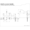 image:imageKingston Brass KS3277AXBS Restoration 8Inch Bridge Kitchen Faucet with Sprayer Brushed BrassPolished Chrome
