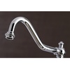 image:imageKingston Brass KS3277AXBS Restoration 8Inch Bridge Kitchen Faucet with Sprayer Brushed BrassPolished Chrome