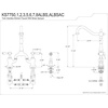 image:imageKingston Brass KS7750ALBS English Country Bridge Kitchen Faucet Matte Black 8 x 825 x 145Antique Brass