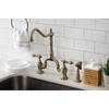 image:imageKingston Brass KS7750ALBS English Country Bridge Kitchen Faucet Matte Black 8 x 825 x 145Antique Brass