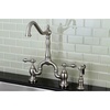 image:imageKingston Brass KS7750ALBS English Country Bridge Kitchen Faucet Matte Black 8 x 825 x 145Brushed Nickel