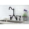 image:imageKingston Brass KS7750ALBS English Country Bridge Kitchen Faucet Matte Black 8 x 825 x 145Matte Black