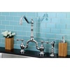 image:imageKingston Brass KS7750ALBS English Country Bridge Kitchen Faucet Matte Black 8 x 825 x 145Polished Chrome