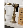 image:imageKingston Brass KS7758TALBS Tudor Bridge Kitchen Faucet with Brass Sprayer Brushed NickelOil Rubbed Bronze