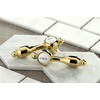 image:imageKingston Brass KS7758TALBS Tudor Bridge Kitchen Faucet with Brass Sprayer Brushed NickelPolished Brass