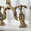 image:imageKingston Brass KS7792TXBS French Country Bridge Kitchen Faucet with Brass Sprayer Polished BrassAntique Brass