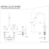 image:imageKingston Brass KS7792TXBS French Country Bridge Kitchen Faucet with Brass Sprayer Polished BrassBrushed Brass